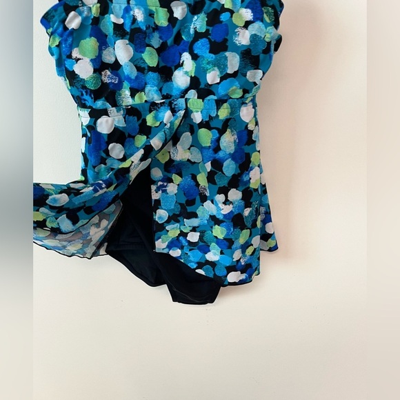 Maxine of Hollywood Women's Size 6 One Piece Swimsuit Blue - Picture 4 of 10